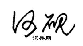 朱錫榮何硯草書個性簽名怎么寫