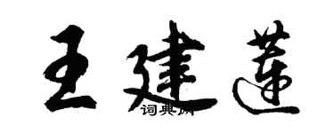 胡問遂王建蓮行書個性簽名怎么寫