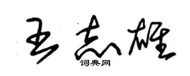 朱錫榮王志雄草書個性簽名怎么寫