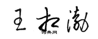 駱恆光王相渤草書個性簽名怎么寫