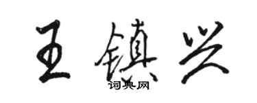 駱恆光王鎮興行書個性簽名怎么寫