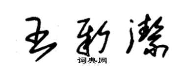 朱錫榮王新潔草書個性簽名怎么寫