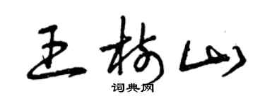 曾慶福王樹山草書個性簽名怎么寫