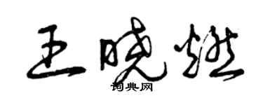 曾慶福王曉燃草書個性簽名怎么寫