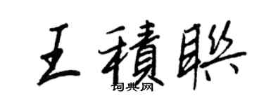 王正良王積聯行書個性簽名怎么寫