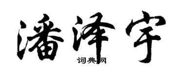 胡問遂潘澤宇行書個性簽名怎么寫