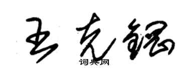 朱錫榮王克鋼草書個性簽名怎么寫