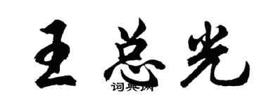 胡問遂王總光行書個性簽名怎么寫