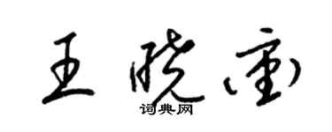 梁錦英王曉沖草書個性簽名怎么寫