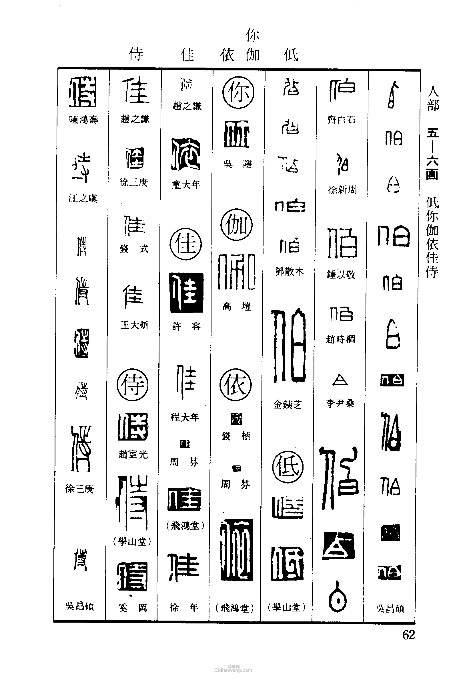 “伯低你伽依佳侍”篆刻印章