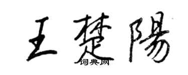 王正良王楚陽行書個性簽名怎么寫