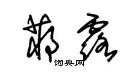 朱錫榮蔣露草書個性簽名怎么寫