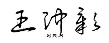 曾慶福王沖彰草書個性簽名怎么寫