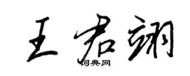 王正良王君翊行書個性簽名怎么寫