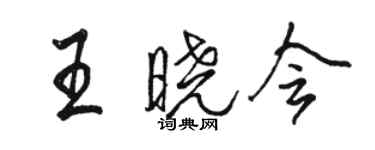 駱恆光王曉會行書個性簽名怎么寫