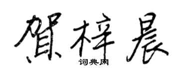 王正良賀梓晨行書個性簽名怎么寫