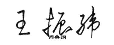 駱恆光王振緯草書個性簽名怎么寫