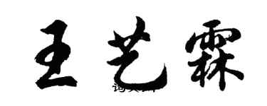 胡問遂王藝霖行書個性簽名怎么寫