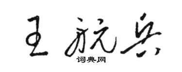 駱恆光王航兵草書個性簽名怎么寫