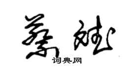 朱錫榮蔡斌草書個性簽名怎么寫