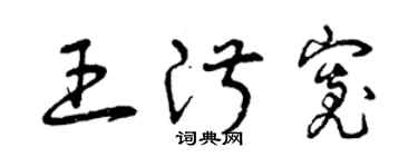 曾慶福王淑寬草書個性簽名怎么寫