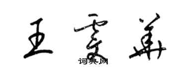 梁錦英王雯華草書個性簽名怎么寫