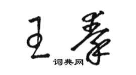 駱恆光王秦草書個性簽名怎么寫