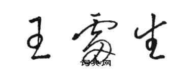 駱恆光王雷生草書個性簽名怎么寫