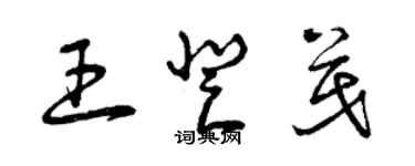 曾慶福王登茂草書個性簽名怎么寫