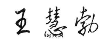 駱恆光王慧勃行書個性簽名怎么寫