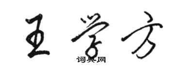 駱恆光王學方行書個性簽名怎么寫