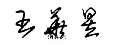 朱錫榮王華昱草書個性簽名怎么寫