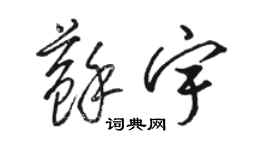 駱恆光蘇宇草書個性簽名怎么寫