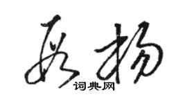 駱恆光段楊草書個性簽名怎么寫