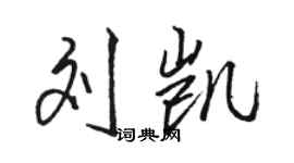 駱恆光劉凱行書個性簽名怎么寫
