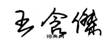 朱錫榮王含傑草書個性簽名怎么寫