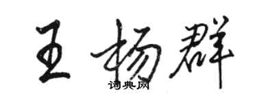 駱恆光王楊群行書個性簽名怎么寫
