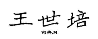 袁強王世培楷書個性簽名怎么寫