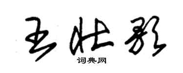 朱錫榮王壯歌草書個性簽名怎么寫