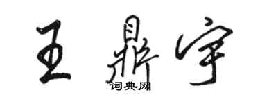 駱恆光王鼎宇行書個性簽名怎么寫