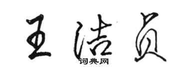駱恆光王潔貞行書個性簽名怎么寫