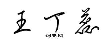 梁錦英王丁蕊草書個性簽名怎么寫