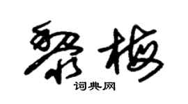 朱錫榮黎梅草書個性簽名怎么寫