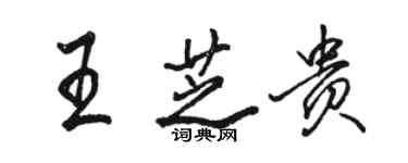 駱恆光王芝貴行書個性簽名怎么寫