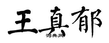 翁闓運王真郁楷書個性簽名怎么寫