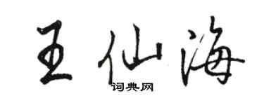 駱恆光王仙海行書個性簽名怎么寫