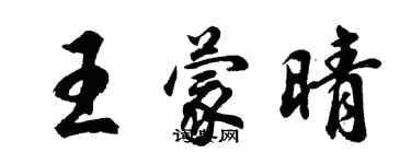 胡問遂王蒙晴行書個性簽名怎么寫