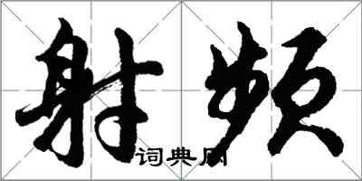 胡問遂射頻行書怎么寫