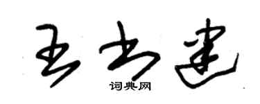 朱錫榮王書建草書個性簽名怎么寫