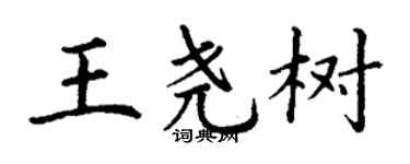 丁謙王堯樹楷書個性簽名怎么寫